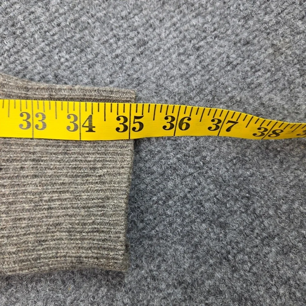 J.Crew Shawl Collar Sweater Mens Medium Brown 100% Lambswool‎ Pullover Classic